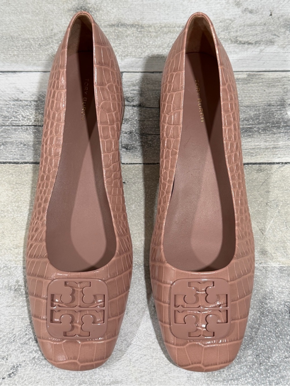 TORY BURCH Georgia Pump soft croc embossed meadowsweet - Size - 10.5 .US - Picture 2 of 11